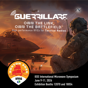 Guerrilla RF Tactical Radio press release graphic — expanded focus and new Solutions Guide at IMS2026